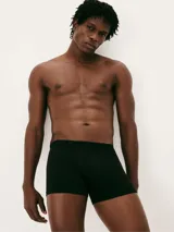 Pack de dos calzoncillos bóxer negros con cintura elástica.