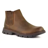 Bota casual Hi-Tec Boix color marrón de cuero con elásticos laterales y suela de goma.