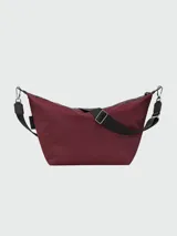 Bolso bandolera Longchamp modelo Le Pliage Energy, color borgoña, con correa ancha ajustable y herrajes metálicos.