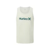 Musculosa blanca con logo Hurley verde en el pecho.