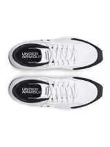 Zapatillas urbanas Under Armour Essential Runner, color blanco con detalles en negro.