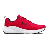 Championes Under Armour Charged Commit TR 4, color gris claro con logo negro y suela blanca.