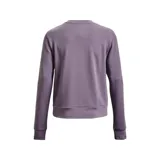Remera Under Armour de mujer, color lila, de tejido Terry ultrasuave y ligero con la parte interior cepillada para mayor calidez.