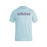 Remera de algodón de corte clásico con cuello redondo y logo de adidas en el frente.