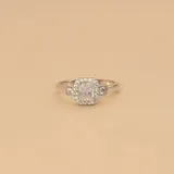 Anillo de plata 925 con circonias.