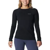 Remera de manga larga Columbia Midweight Stretch color salmón, con logo reflectante en el pecho.
