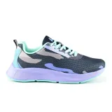 Zapatillas deportivas en colores azul y verde, con diseño de malla y suela ligera.