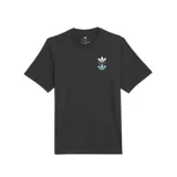 Remera negra de algodón con logo de Adidas triple trifolio en el pecho.