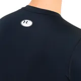 Remera deportiva blanca Under Armour HeatGear Armour de manga corta, corte ajustado y logo negro en el pecho.