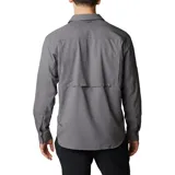 Camisa de hombre Columbia Silver Ridge, color beige, de manga larga con botones para enrollar, dos bolsillos frontales con botón, ventilación en la espalda y protección solar UPF 50.