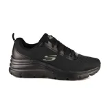 Championes Skechers Fashion Fit Makes Moves, color negro, con capellada de malla, plantilla Memory Foam y logo en el lateral.