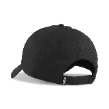 Gorra Puma ESS Metal Cat BB negra con logo metálico plateado.