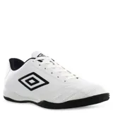 Championes de fútbol sala Umbro Classico II IC, color blanco con detalles en negro.