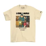 Remera color crema con estampa de la película "La Colina de las Amapolas" del Studio Ghibli.