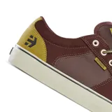 Championes Etnies Barge LS negros con detalles en marrón y suela blanca.