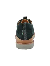 Botín de cuero azul con cordones, suela de goma y tecnología Honey Foam.