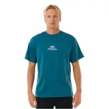 Remera verde con logo de Rip Curl estampado en el pecho.