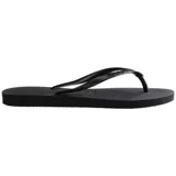Ojotas Havaianas Slim color blanco con tiras finas.