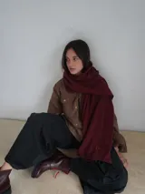 Bufanda pashmina color fucsia.
