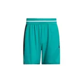 Shorts deportivos Adidas Crazy Lite color turquesa con cintura elástica a rayas blancas y negras y logo de la marca en la pierna derecha.