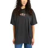 Remera negra de corte holgado con estampado del logo de Billabong en el pecho.