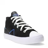 Championes Converse Ctas Flux Ultra Mid, negros con detalles en azul y blanco, de caña media y cordones.
