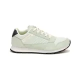 Zapatillas Caterpillar modelo Ventura, color verde claro con detalles en blanco. Capellada de cuero untado y textil, forro interno de materiales reciclados, plantilla de espuma EVA, entresuela de EVA y suela de goma.