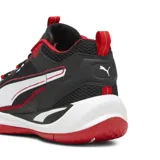 Championes Puma Playmaker 2023, color negro con detalles en rojo y blanco.