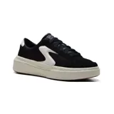 Championes Skechers Cordova Classic negros con detalles en blanco. Capellada de lona y gamuza con cordones. Plantilla Skechers Air Cooled Memory Foam y entresuela amortiguadora.