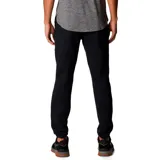 Pantalón de jogging gris con puños ajustados, cintura con cordón y logo de Columbia estampado en el muslo.