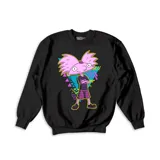 Buzo negro de algodón con estampado de Arnold de la serie animada Hey Arnold! en el frente.