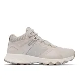 Bota de senderismo impermeable Columbia Peakfreak Hera Mid para mujer, color gris claro.