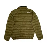 Campera puffer Hurley color gris oscuro, con cierre frontal y logo de la marca en el pecho.