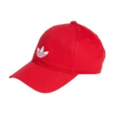 Gorro Adidas color rojo con logo bordado en blanco.