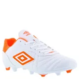 Championes de fútbol Umbro Touch FG, color negro con detalles en rojo y logo de la marca en el lateral.