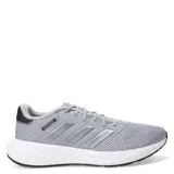 Championes Adidas Response Runner color gris con detalles plateados y suela blanca.