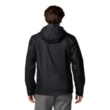 Campera impermeable Columbia modelo Inner Limits III, color negro, para hombre. Confeccionada con tecnología Omni-Tech™ que la hace impermeable y transpirable. Cuenta con capucha ajustable con cordón, bolsillos con cremallera, puños ajustables y dobladillo ajustable con cordón.
