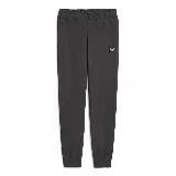 Pantalón de jogging Puma Essentials Elevated para hombre, color gris oscuro, con cintura elástica ajustable con cordón, bolsillos laterales y logo de Puma estampado en la pierna izquierda.