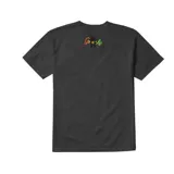 Remera de algodón con estampado colorido en el frente, diseño casual y corte clásico.