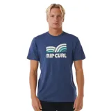 Remera azul con estampado del logo de Rip Curl en el pecho.