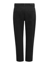 Jean Only de tiro alto, corte mom fit, color negro.