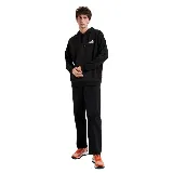 Buzo negro con capucha y logo pequeño de Puma estampado en blanco en el pecho.