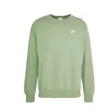 Buzo de hombre en color verde suave, confeccionado en tejido de vellón cepillado de algodón y poliéster, con logotipo bordado en el pecho izquierdo.
