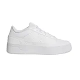 Championes Adidas Turnaround blancos con suela de plataforma, diseño inspirado en el básquet y exterior de material sintético.