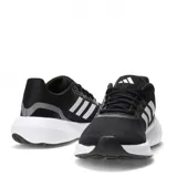 Championes Adidas Run Falcon 3.0, color negro con detalles blancos, ideales para running. Confeccionados en material textil y sintético.