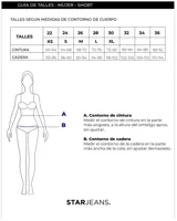 Bermuda de denim rígido celeste, tiro alto y lavado stone wash.