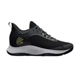Championes Under Armour Curry 3Z6 de hombre, color negro con detalles en dorado y suela gris.