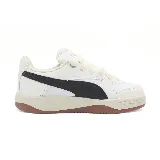Zapatillas Puma Park Luna color blanco con detalles en negro y suela marrón.