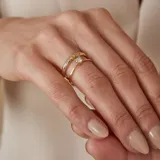 Par de alianzas de oro amarillo 18k, modelo bombé de 3mm de ancho.