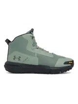 Bota táctica Under Armour Charged Valsetz Mid, color verde oliva con detalles en negro.